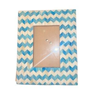 Blue Chevron Picture Frame